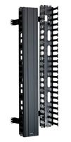 Leviton 4980L-VFO Vertical Front Only Cable Management, 5-inch Channel by 80-inch Long, Black Snap-On Cover