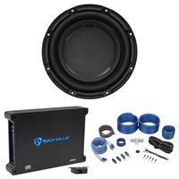 Polk Audio DB1042DVC 10 1050 Watt Car Audio Subwoofer+Mono Amplifier+Amp Kit