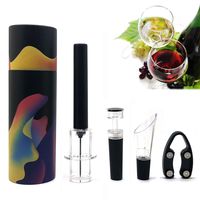 Wine Air Pressure Pump Bottle Opener Set, Wine Opener, Wine Bottle Cork Remover Pump Tool, Foil Cutter, Bar Tool 4 in 1 Kit