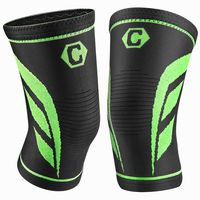 CAMBIVO 2 Pack Knee Brace, Knee Compression Sleeve Support for Running, Arthritis, ACL, Meniscus Tear, Sports, Joint Pain Relief and Injury Recovery (Medium, Ns70 Green)