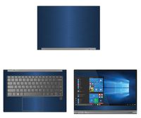 decalrus - Protective Decal for Lenovo Yoga C930 (13.9" Screen) Laptop Blue Texture Brushed Aluminum Skin Skins Decal wrap BAlenovoYoga13_C930Blue