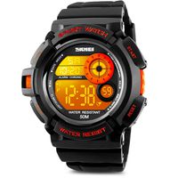 Aposon Men's Digital Sports Watch, Military Army Electronic Watches Running 50M 5 ATM Waterproof Sports LED Wristwatch Water Resistant with Stopwatch -Orange