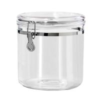 Oggi Jumbo Acrylic Airtight Canister with Clamp, 150-Ounce (5344),Clear