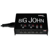CIOKS Big John Link 9V or 12V DC Universal Power Supply with 4 Isolated Sections and 9 Flex Cables for Effect Pedals - Compatible with TC Electronic Nova-Series, Line6 M5, BOSS, EHX, and more