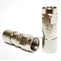 20 Pieces Corning Gilbert GF-EFC-6 RG6 Coax Conical Indoor/Outdoor Compression F Type Corrosion Resistant Nickel Plated Brass Coaxial Cable Connector Fittings