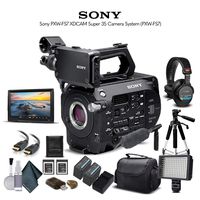 Sony PXW-FS7 XDCAM Super 35 Camera System (PXW-FS7) with 2-64GB Memory Card, 2 Extra Batteries, UV Filter, LED Light, Case, Tripod, Sony Shotgun Mic, Sony MDR-7506 Headphones - Professional Bundle