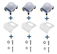 Excelity 3 Sets PIR Body Motion Sensor HC-SR501 Module with Mounting Bracket