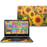 Mightyskins Skin Compatible with Hp Pavilion X360 14" (2017) - Sun Flowers | Protective, Durable, and Unique Vinyl Decal Wrap Cover | Easy to Apply, Remove, and Change Styles | Made in The USA