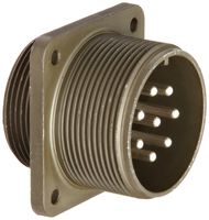 Amphenol Industrial 10-069322-23P Circular Connector Pin Environmental Resisting Threaded Coupling Solder Termination Box Mounting Receptacle 22-23 Insert Arrangement 22 Shell Size 8 Contacts