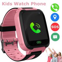 SZBXD Kids Smart Watches Phone, GPS Tracker Touch Screen Flashlight SOS Camera Clock Voice Chat Smartwatch - Boys Girls Christmas Birthday Gift (Pink)