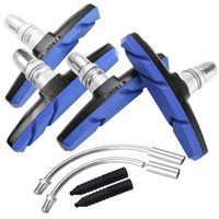 BASEEING Bike Brake Pads Brake Kit Brake Shoes Pads Cable Guide Protector 8 in One 70mm Bicycle V-Brake Pad Set Work with All Shimano Sram MTB V-Brake System 2pairs(4pcs) - Blue