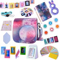 Tiessic Instax Mini 9 Camera Accessories Bundles Compatible with Fujifilm Instax Mini 9 Mini 8 Mini 8+ Camera with Mini 9 Case,108 Photos Mini Photo Album,etc. (Starry Sky B，14 Items)