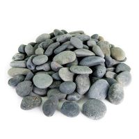 Mexican Beach Pebbles | 2000 Pounds of Smooth Unpolished Stones | Hand-Picked, Premium Pebbles for Garden and Landscape Design | Black, 2 Inch - 3 Inch