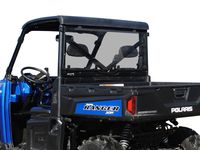 SuperATV Lightly Tinted Non-Scratch Resistant Polycarbonate Rear Windshield for Polaris Ranger XP 900 / Crew (2013+) - Easy to Install!