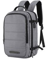 MIER Travel Laptop Backpack Anti-theft Backpack with USB Charging Port, Grey