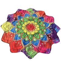 HOT, YANG-YI Lotus Hippie Tassel Tapestry Flowers Beach Throw Cushion Towel Yoga Mat Bohemian blanket (H, 57 inches approx)