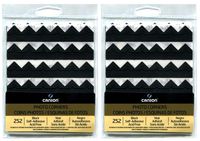 2-Pack Bundle - Canson Self Adhesive Photo Corners, Peel-Off Archival Quality, Black, 252 count each Pack
