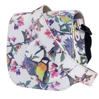 Blummy PU Leather Instax Mini 9 Camera Case for Fujifilm Instax Mini 8/ Mini 8+/ Mini 9 Instant Camera with Adjustable Strap and Pocket (Birds)