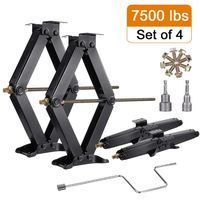 TOOCA RV Stabilizer Jacks Set of 4, 7500lbs Capacity, Leveling Scissor Jacks, Heavy Duty Metal Reinforcement Stamping, for Motorhome/ 5th Wheel Trailer/Travel Trailers/RV Campers/