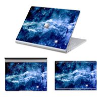 MasiBloom 3 in 1 Body Protective Sticker Decal Full Ultra Thin Laptop Cover Skin for 13.5" 13 inch Microsoft Surface Book 2015 Released (for 13.5" Surface Book (2015 Released), Decal- Nebula Blue)
