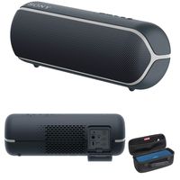 Sony SRS-XB22 Extra Bass Portable Bluetooth Speaker (Black) with Hardshell Carrying Case Bundle