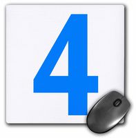 3dRose 8 X 8 X 0.25 Happy 4th Birthday Baby Boy Blue Mouse Pad (mp_112248_1)