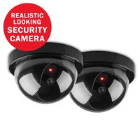 ANNKE 2 Pack Dummy Fake Security Dome Camera with Flashing Red LED for Indoor and Outdoor Use