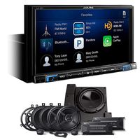 ALPINE Carplay Monitor+(4) Speakers+Sub+(2) Amps for 2011-2018 Jeep Wrangler JK