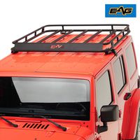EAG Steel Roof Mounted Cargo Basket Rack Fits for 2007-2018 Jeep Wrangler JK