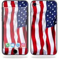 MightySkins Skin Compatible with Apple iPhone 8 - American Flag | Protective, Durable, and Unique Vinyl Decal wrap Cover | Easy to Apply, Remove, and Change Styles | Made in The USA