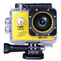 Sports Camera Video 4K WiFi Action Cam Underwater DV Camcorder HD 1080P 16MP 170 Degree Wide-Angle Yellow