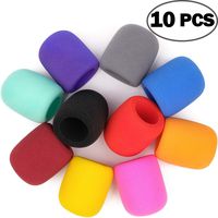 ChromLives Colorful Microphone Cover Microphone Windscreen Foam Cover Top Grade 10 Pack
