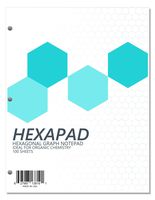 Organic Chemistry Notebook Hexagon Graph Paper Notepad, 100 pages, 1/4-inch Side Hexagons by Hexapad