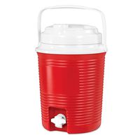 Innovative Technology 6.5-Liter Round Cooler with Waterproof Bluetooth Speakers and Built-in 4,400mAh Power Bank, Red