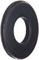 Steel Flat Washer, Black Oxide Finish, ASME B18.22.1, No. 10 Screw Size, 7/32" ID, 1/2" OD, 0.049" Thick (Pack of 100)