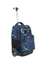 Tilami Rolling Backpack Armor Luggage School Travel Book Laptop 18 Inch Multifunction Wheeled Backpack for Students (Shark)
