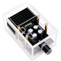 Power Amplifier Module, DROK 30W+30W Class AB Digital Audio Stereo Amp Board, DC 12V Dual Channel 2.0 TDA7377 Immersion Gold Car Speaker Amplify Chip with Case and Shielded Cable for Sound System DIY