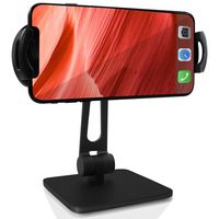 Phone Stand Tablet Stand Cell Phone Holder Adjustable Folding 360 Swivel Compatible with iPhone iPad Mini Air Pro Samsung Microsoft Surface, Portable Mount for Office Desk Kitchen Table, Soundance