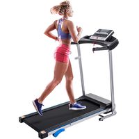 Merax Electric Folding Treadmill Motorized Running Machine with Speaker and Built-in Programs for Home, Easy Assembly