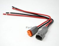 Deutsch DT 2-pin Pigtail Kit, 16AWG NMMA ABYC USCD Certified Boat RV Wire, 600V, Made in USA