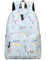 Backpack for Teens, Fashion Trees, Birds, Animals Pattern Laptop Backpack College Bags Shoulder Bag Daypack Bookbags Travel Bag by Mygreen (Light Blue)