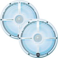 Wet Sounds REVO 8-XWW-B White Closed XW Grille 8 Marine LED Inch Coaxial Speakers (Pair) (Renewed)