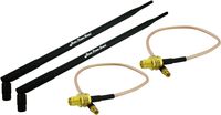 Super Power Supply 2 x 9dBi RP-SMA Dual Band 2.4GHz 5GHz + 1 x 8in / 20cm MMCX to RP-SMA Cable WiFi Wireless No Soldering Mod Kit for Cisco Linksys WRT350N ; Netgear WNDR3700 v1, WNR3500L V2