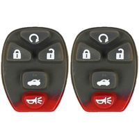 qualitykeylessplus Two Replacement 5 Button Trunk Remote Start Rubber Pads for GM Key Fob with FCC OUC60270 Free KEYTAG
