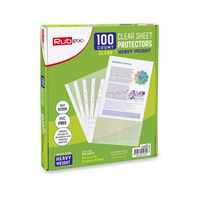 100 Heavyweight Sheet Protectors, Holds 8.5 x 11 inch Sheets, 9.25 x 11.25 inch Top Loading, Clear, Reinforced 11-Hole, Acid-Free, Archival Safe for Documents and Photos, Box of 100