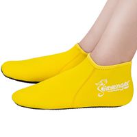 Seavenger Zephyr 3mm Neoprene Socks | Wetsuit Booties for Scuba Diving, Snorkeling, Swimming (Yellow, X-Small)