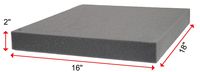 Case Club Customizable Polyurethane Foam 18 x 16 x 2.0 Inches