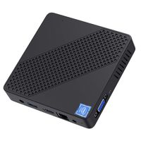 Mini PC Intel Celeron N4000(up to 2.6GHz) Windows 10, 4GB DDR4/64GB eMMC Mini Desktop Computer 4M Cache, Support HDMI2.0a& VGA, 4k@60Hz UHD, USB3.0, 2.4G+5G Dual Wi-Fi, NGFF 2242 SSD, Gigabit Ethernet