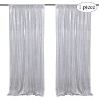 2FTx8FT Silver Sequin Backdrops Party Wedding Photo Booth Backdrop Decoration Glitter Sequin Curtains Drape