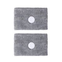 2Pcs/Set Wrist Brace Travel Morning Sickness Wrist Bands Anti Motion Sickness Wristband Anti-Motion Sickness Bracelet Strap Props Grey